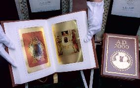 Christian art book partly made from pure gold to go on sale